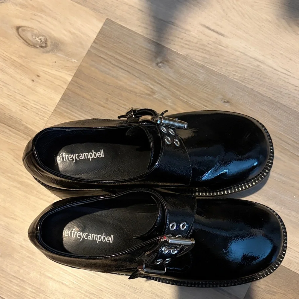 Jeffrey Campbell Glossy Black Platform Shoes - Picture 2 of 4
